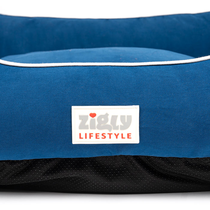 Zl Ultra Soft Navy Lounger Bed For Dogs