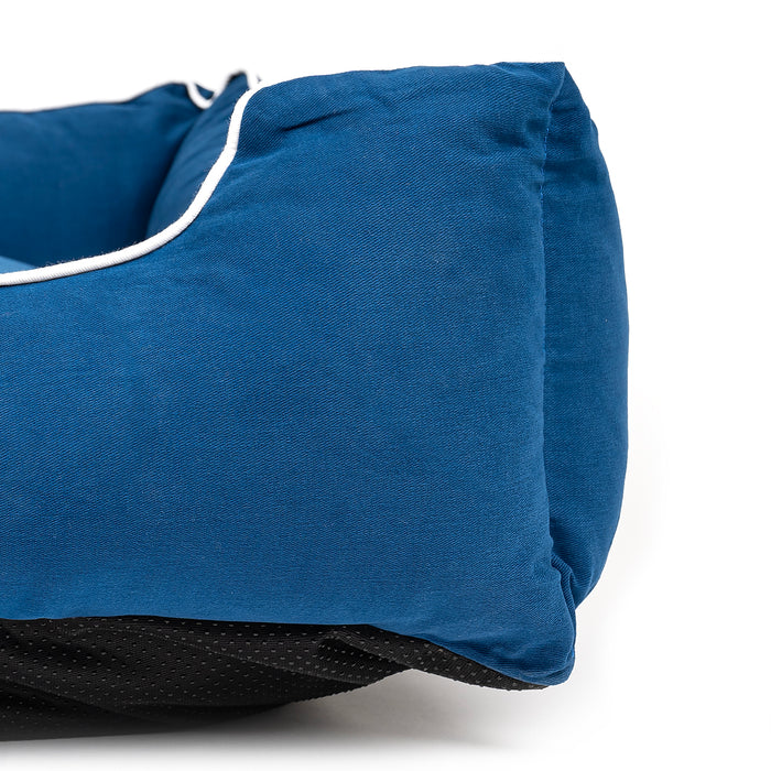 Zl Ultra Soft Navy Lounger Bed For Dogs