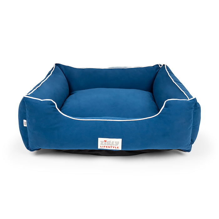 Zl Ultra Soft Navy Lounger Bed For Dogs