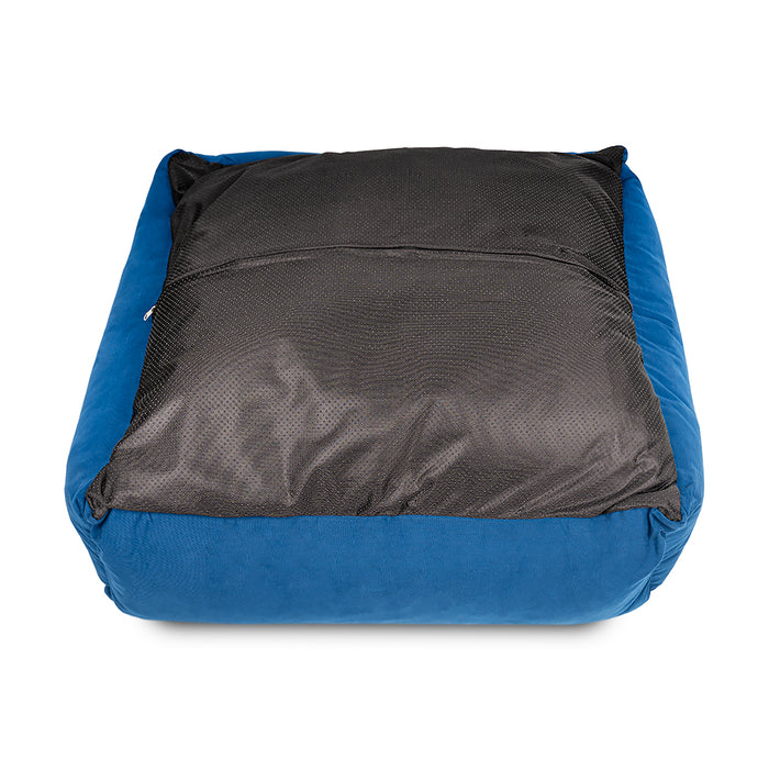 Zl Ultra Soft Navy Lounger Bed For Dogs