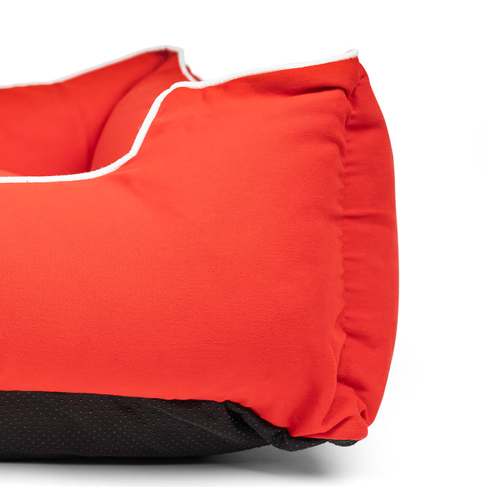 Zl Ultra Soft Red Lounger Bed For Dogs
