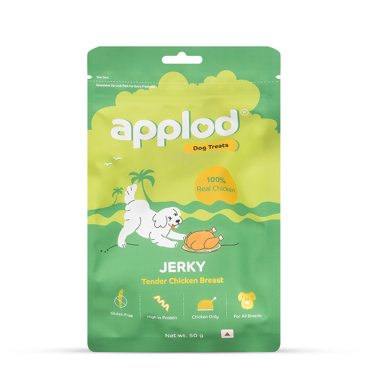 Applod Tender Chicken Breast Jerky Dog Treat 50 Gm - Pack of 5