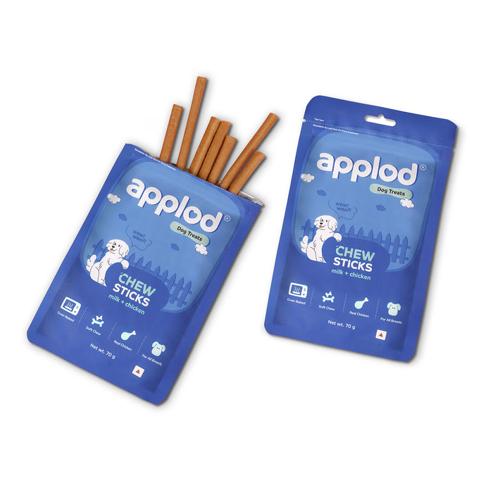 Applod Soft Milk & Chicken Chew Sticks - 70 gm - Pack of 5
