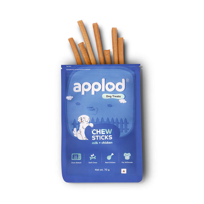 Applod Soft Milk & Chicken Chew Sticks - 70 gm - Pack of 5