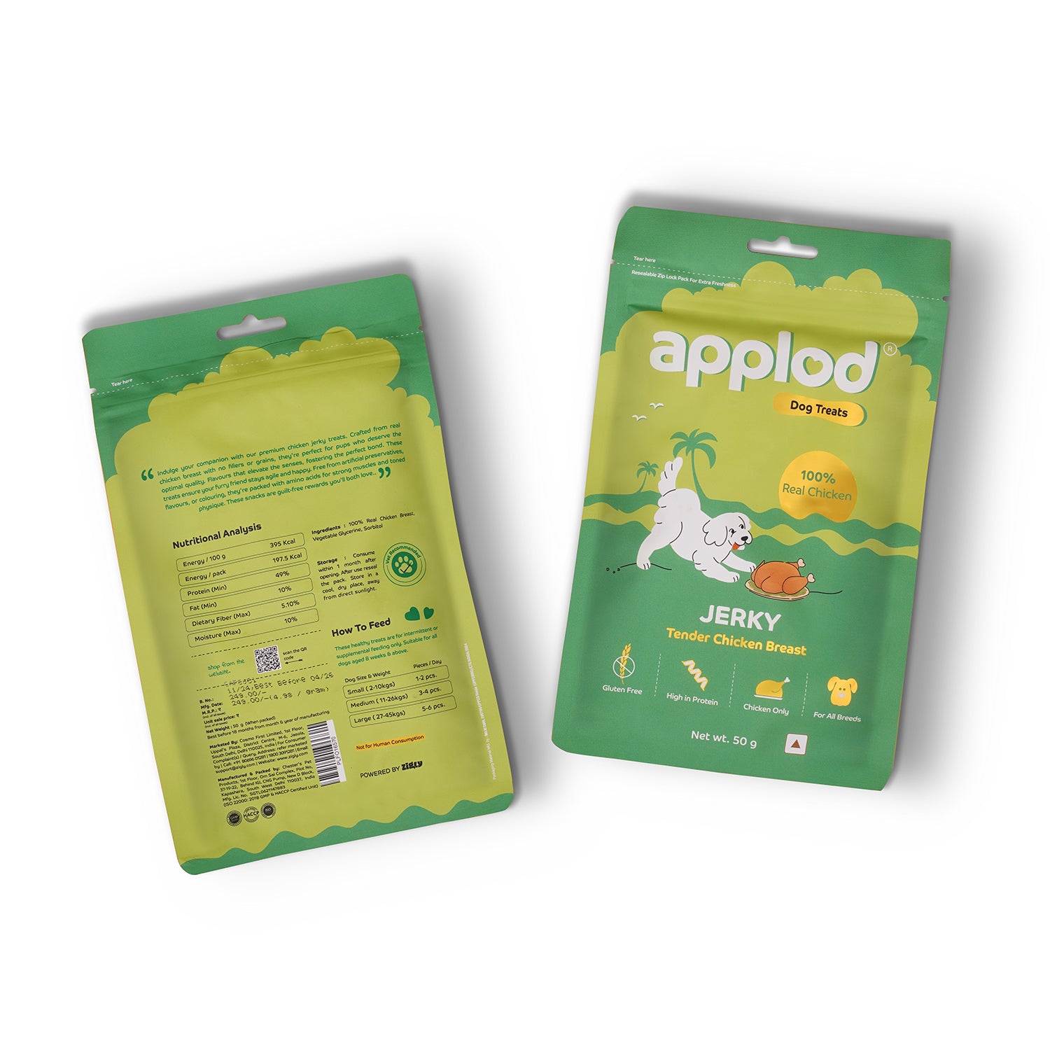 Applod Tender Chicken Breast Jerky Dog Treat 50 Gm - Pack of 5