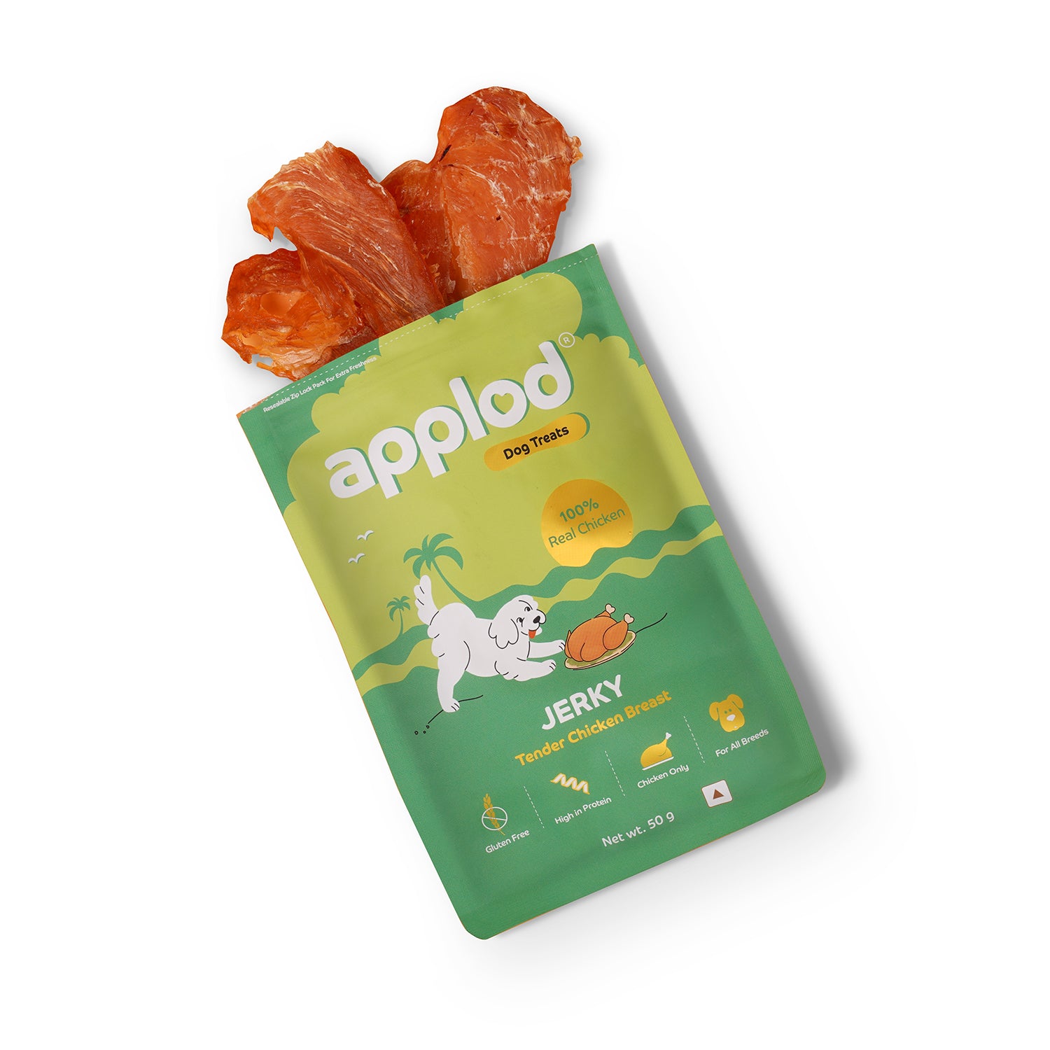 Applod Tender Chicken Breast Jerky Dog Treat 50 Gm - Pack of 5