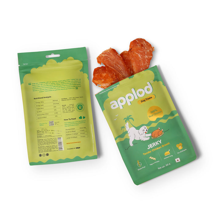 Applod Tender Chicken Breast Jerky Dog Treat 50 Gm - Pack of 5