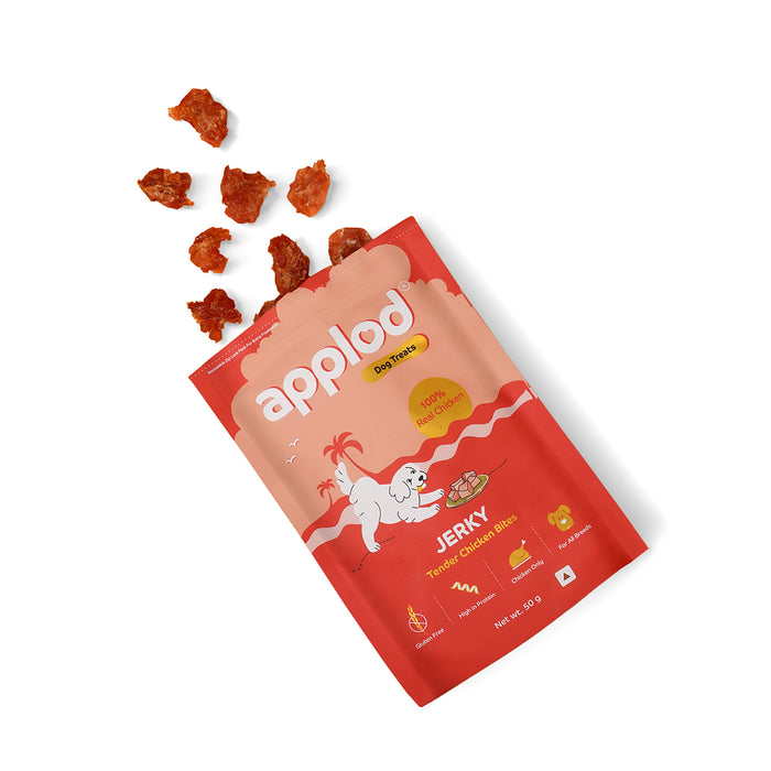 Applod Tender Chicken Jerky Bites Dog Treat 50 Gm - Pack of 5