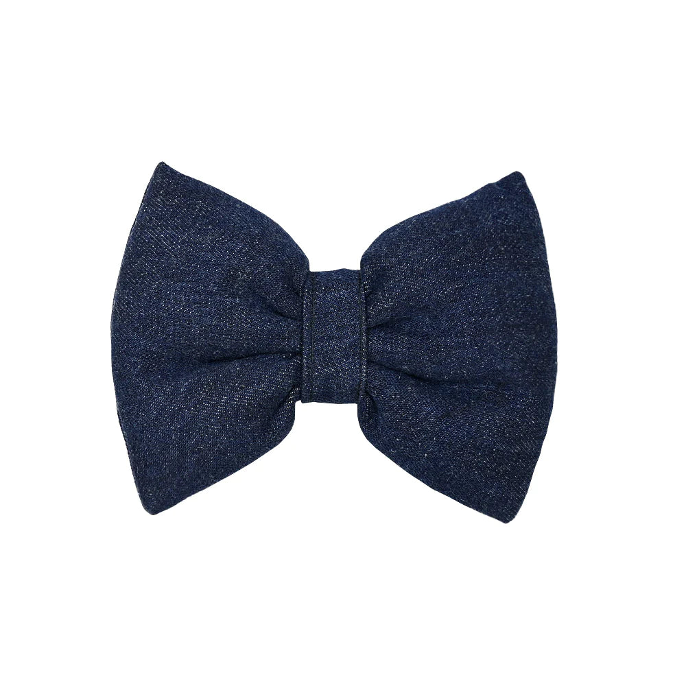 Mutt Of Course Dog Bow Tie - Denim