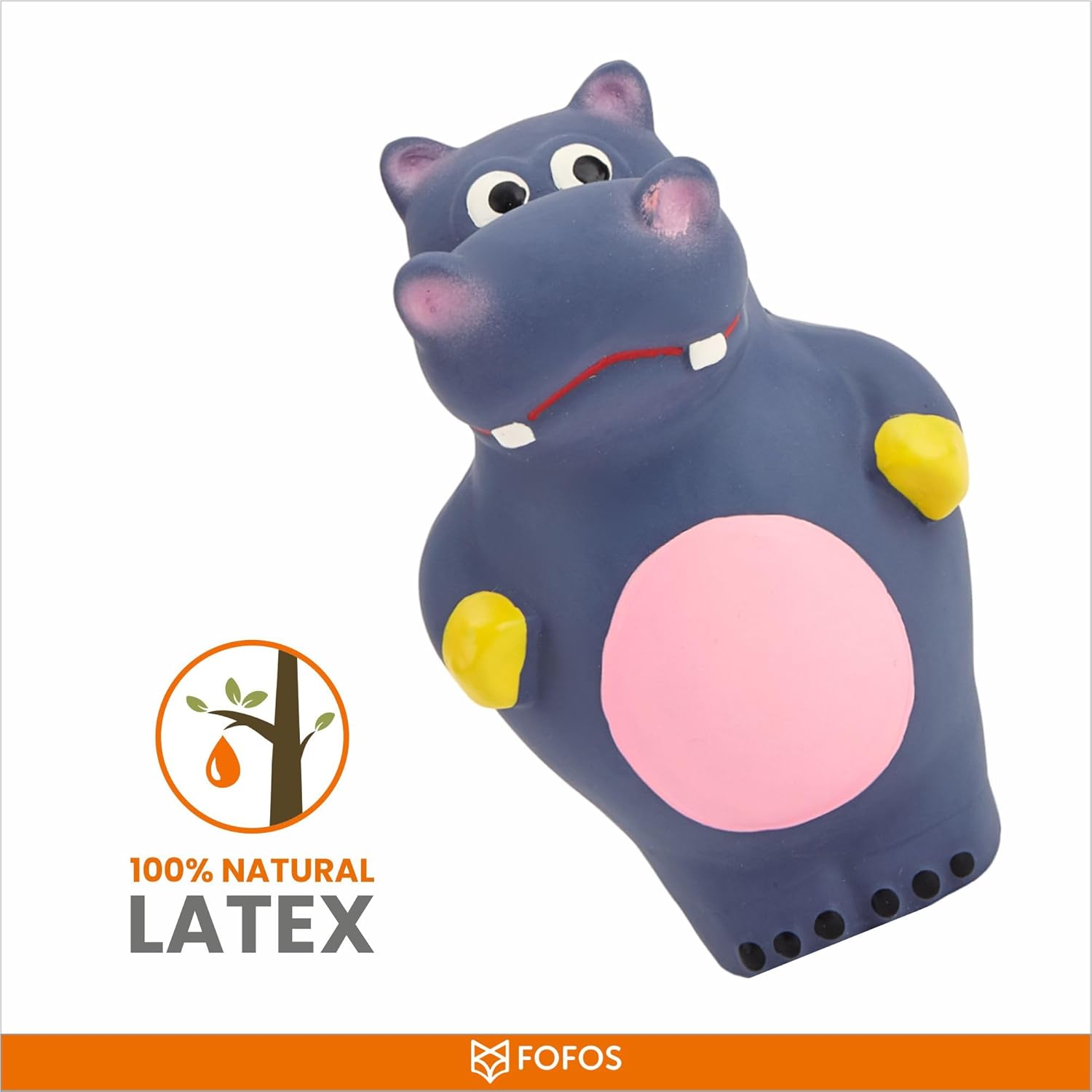FOFOS Latex Dog Toy Hippo