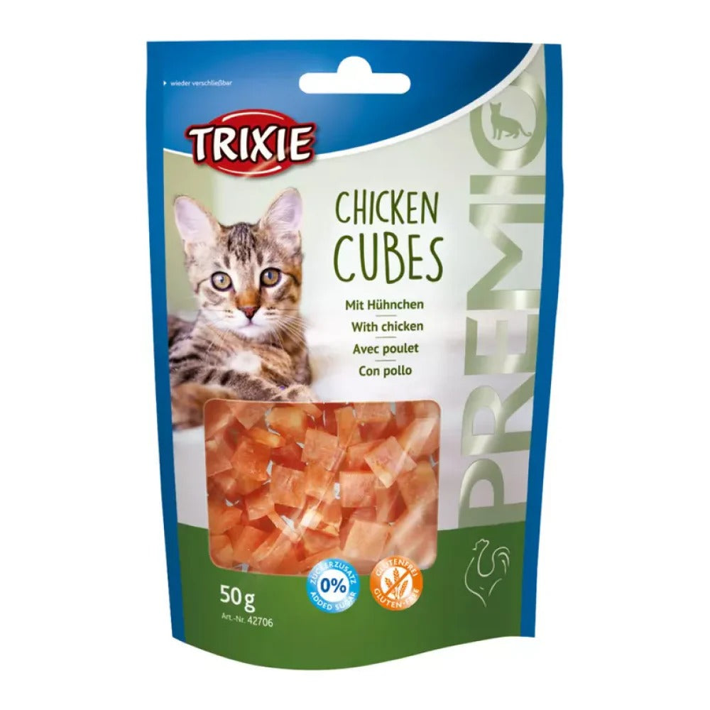 Trixie Premio Chicken Cubes Cat Treat  50 gm - Pack of 5