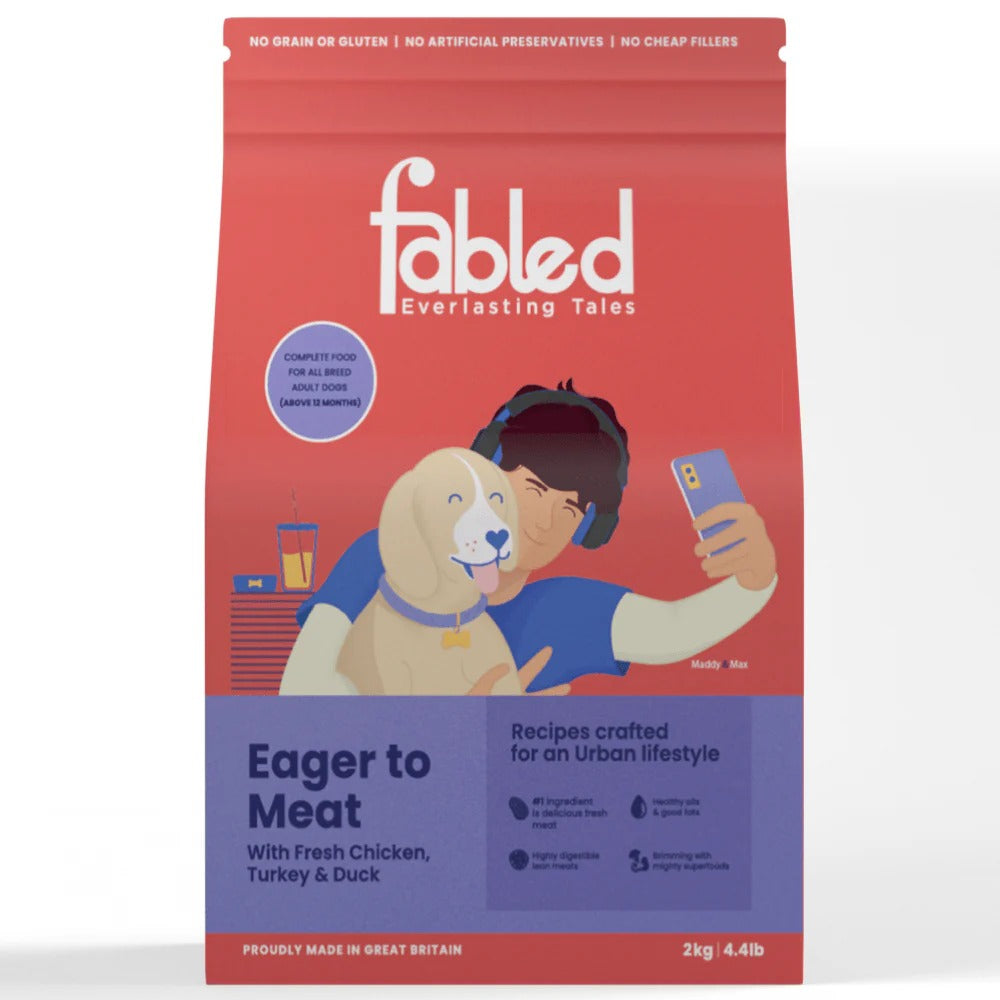 Fabled Dry Dog Food - Eager to Meat for Adult Dogs (all breeds) - (250g)