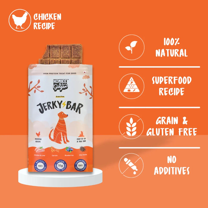 Homiee & Ginger Chicken Recipe Jerky Bar 45 gm - Pack of 5
