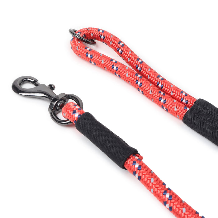 ZL Reflective Rope Dog Leash - Red