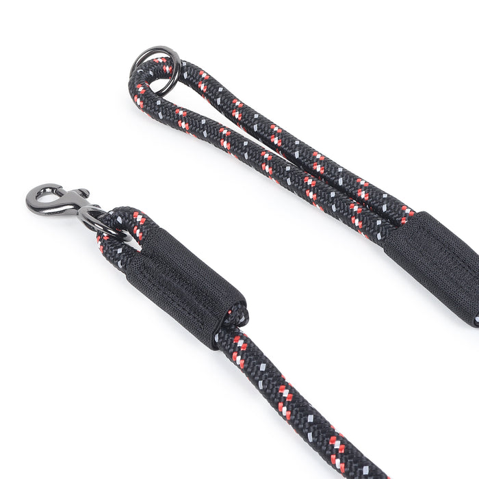 ZL Reflective Rope Dog Leash - Black