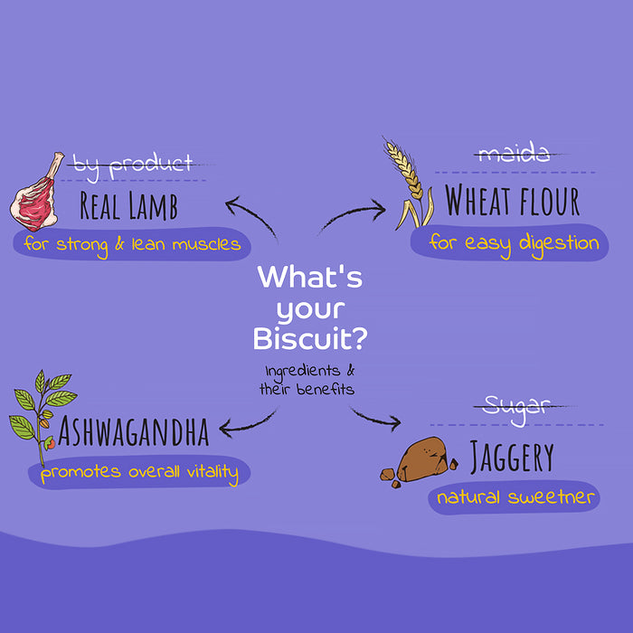 Applod Lamb Dog Biscuit With Ashwagandha 385 gm - Pack of 5