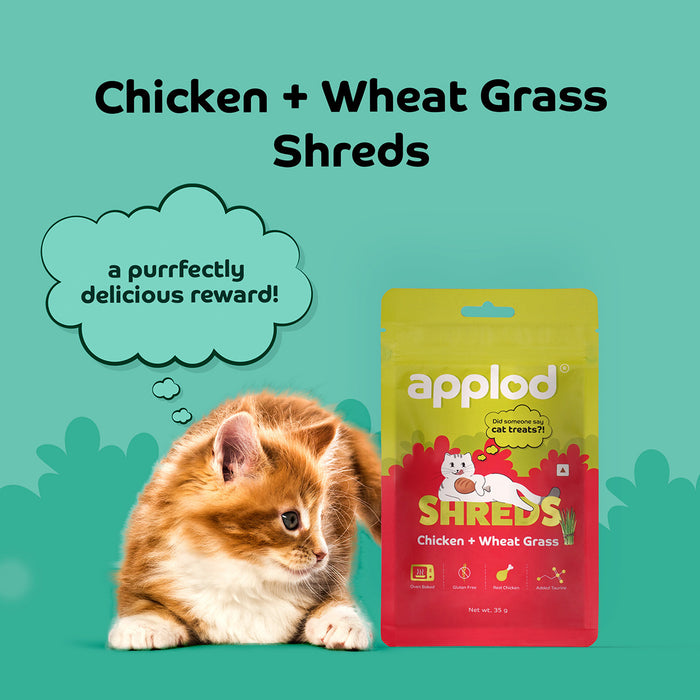 Applod Chicken with Wheat Grass Soft Cat Treat- 35 Gm