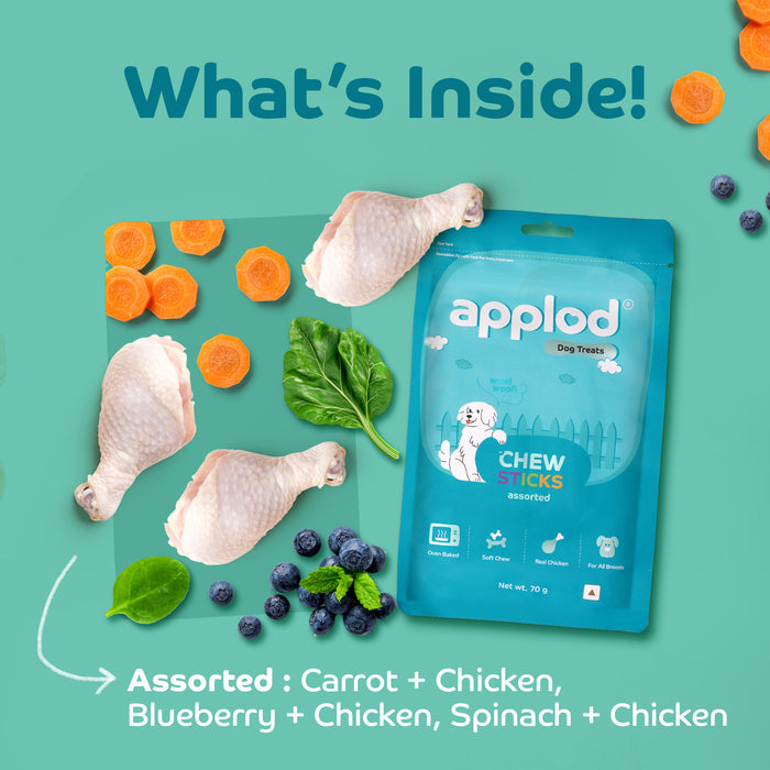 Applod Soft Assorted Chew Stick - 70 gm