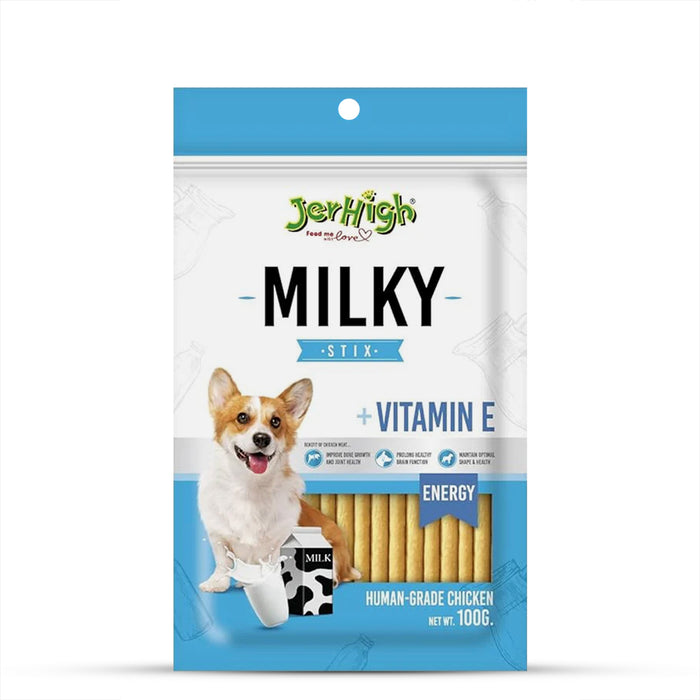 JerHigh Milky Stix Bite Dog Meaty Treat - 100 gm