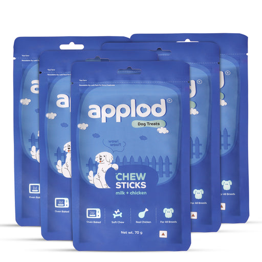 Applod Soft Milk & Chicken Chew Sticks - 70 gm - Pack of 5