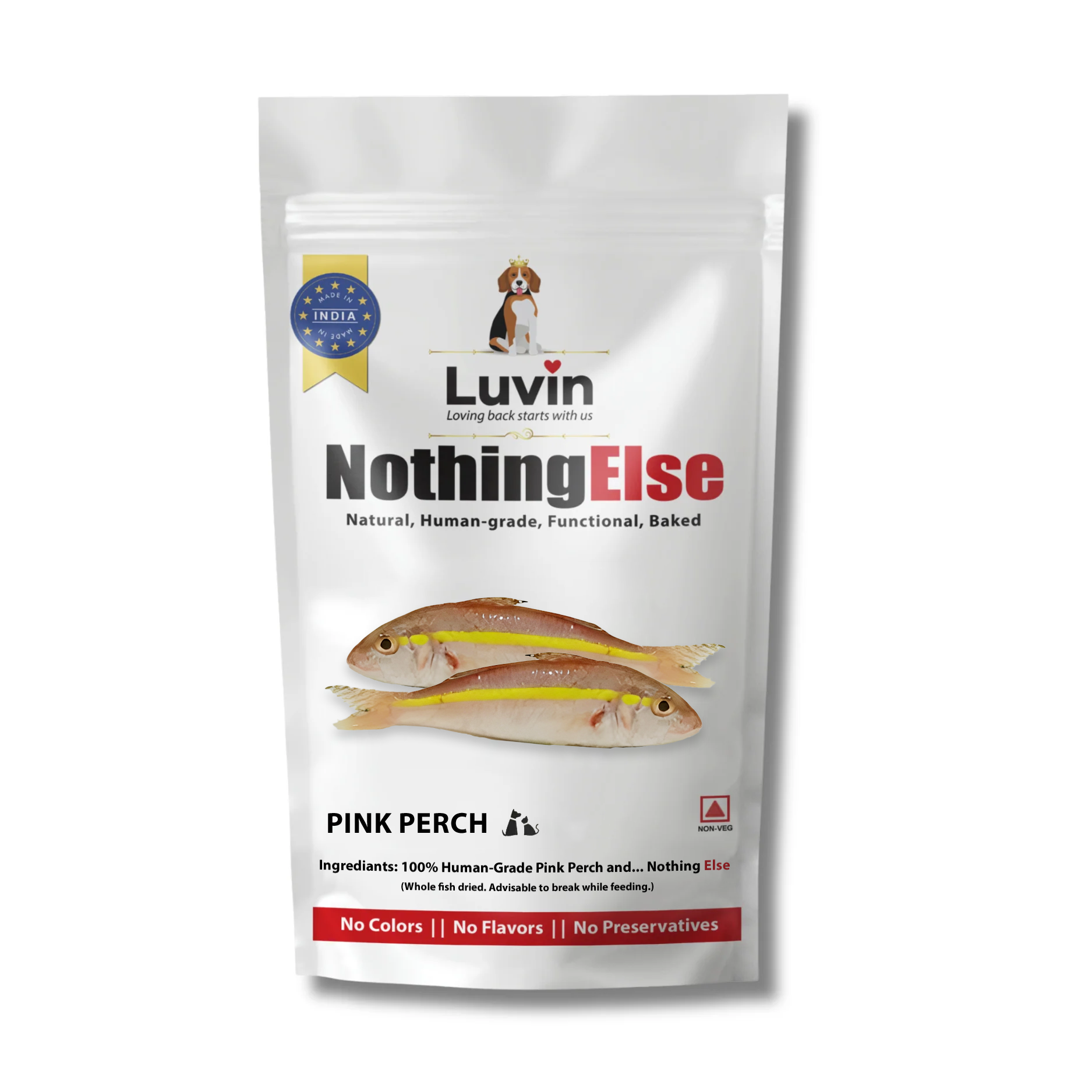Luvin Nothing Else Pink Perch Treats for Dogs & Cats-70g - Pack of 5