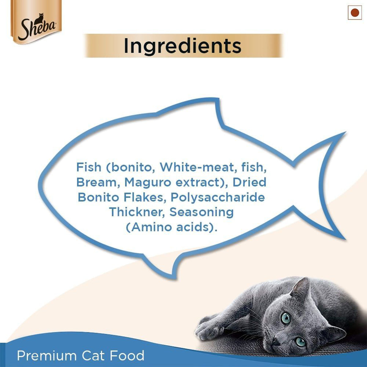 Sheba Rich Fish Mix (Maguro & Bream) Premium Wet Cat Food - 35 gm