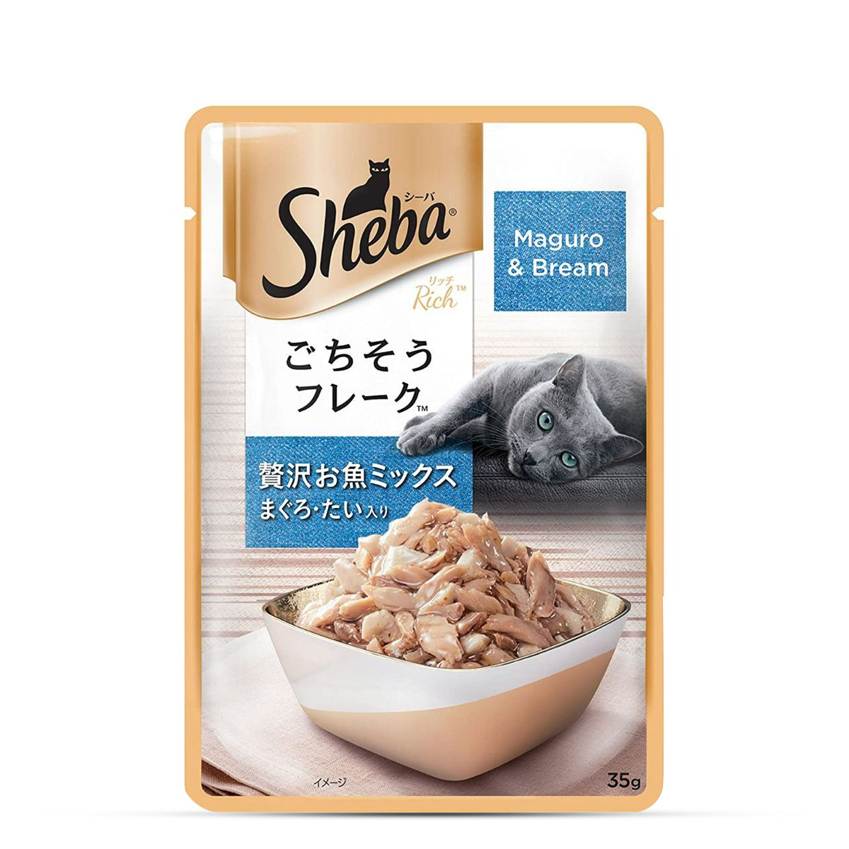Sheba Rich Fish Mix (Maguro & Bream) Premium Wet Cat Food - 35 gm