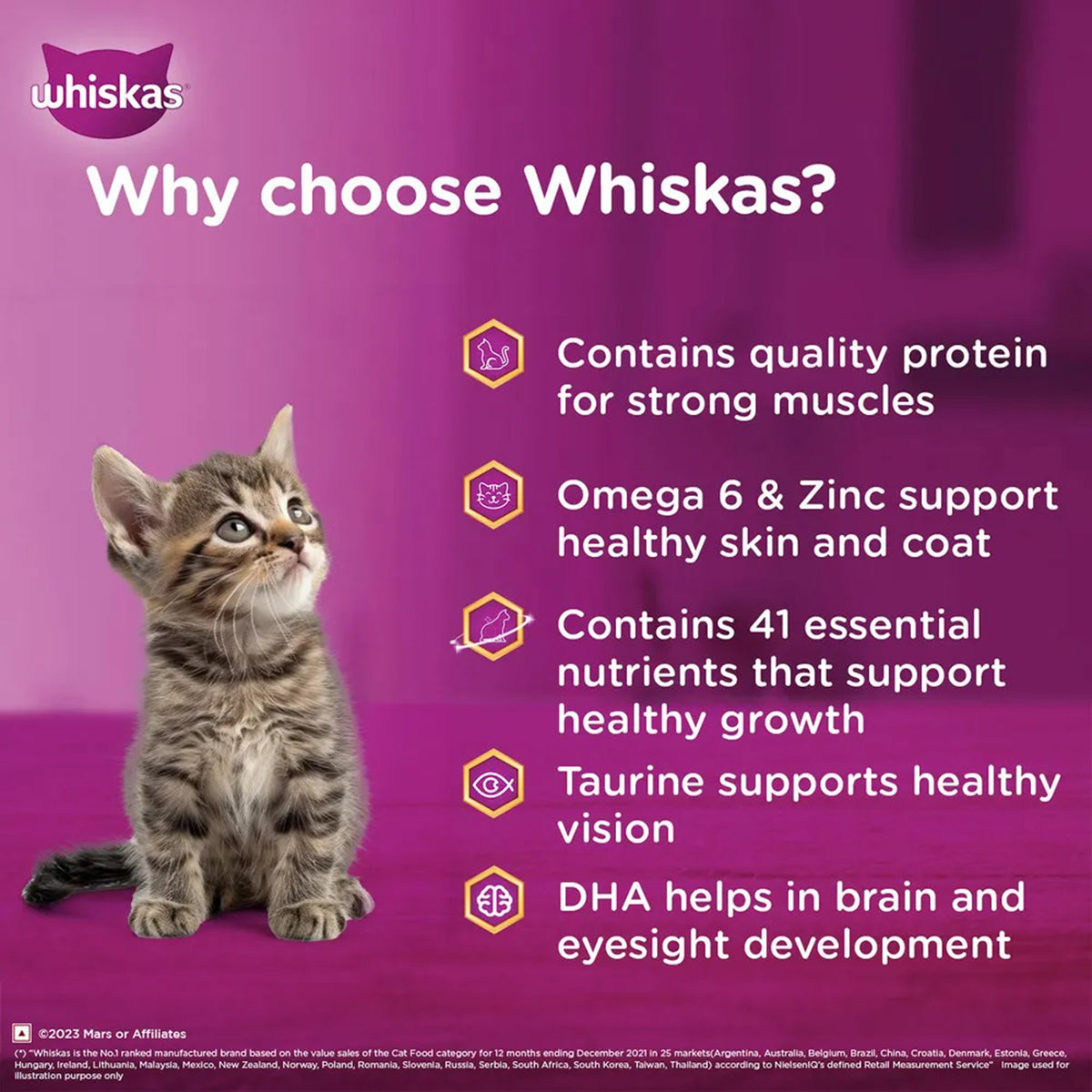 Whiskas Kitten (2-12 months) Tuna in Jelly Wet Food - 80 gm