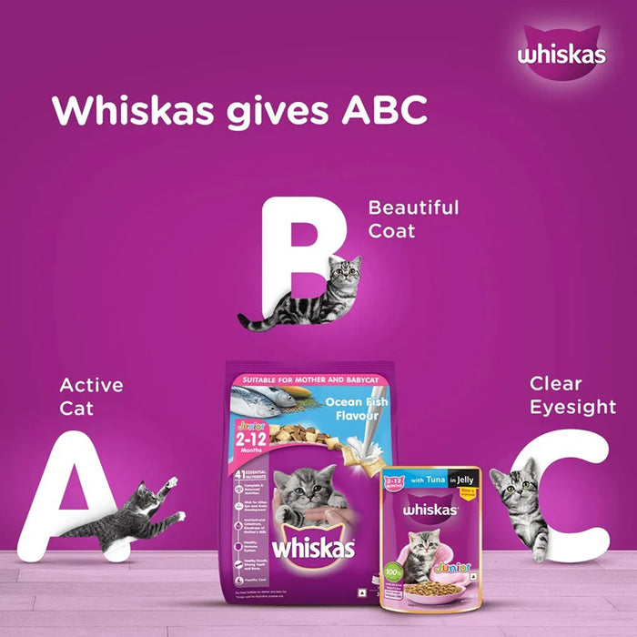 Whiskas Kitten (2-12 months) Tuna in Jelly Wet Food - 80 gm