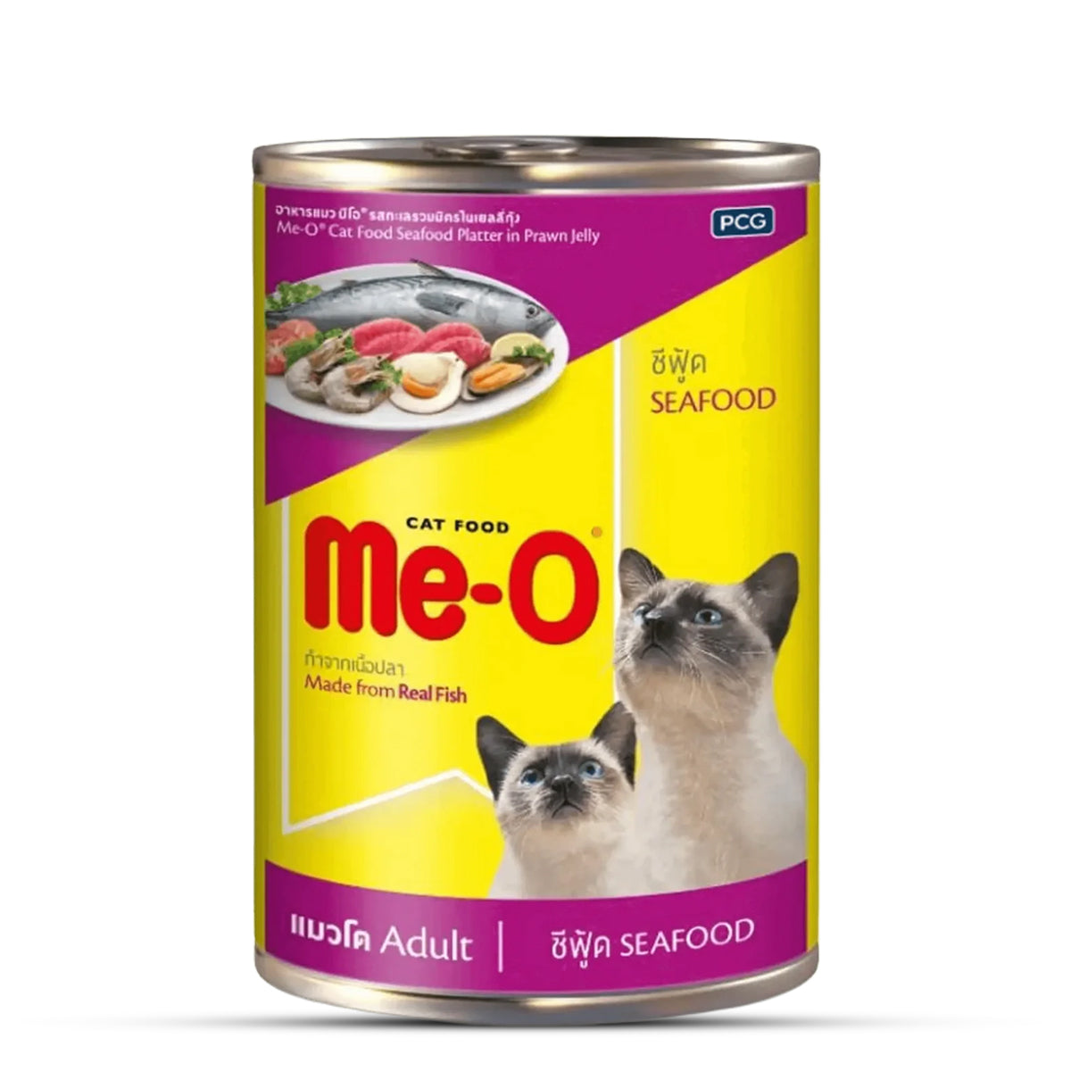 Me-O Seafood Flavour Canned Adult Wet Cat Food - 400 gm