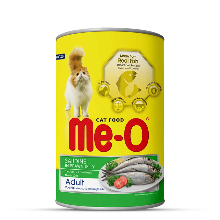 Me-O Sardine Flavour Canned Adult Wet Cat Food - 400 gm