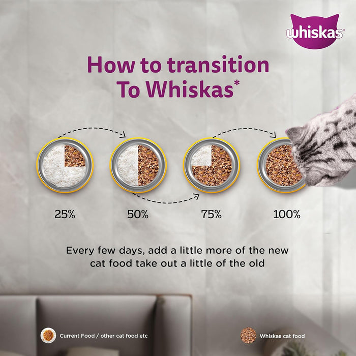 Whiskas Tuna & White Fish Flavour Adult (1+ Years) Wet Cat Food 70 gm