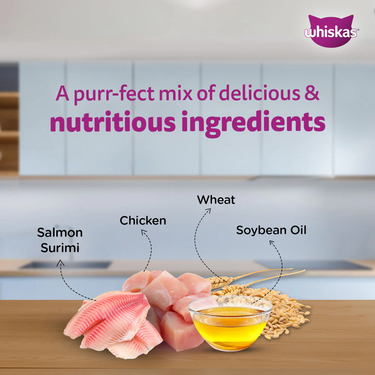 Whiskas Chicken with Salmon in Jelly Kitten (2-12 Months) Wet Cat Food 70 gm