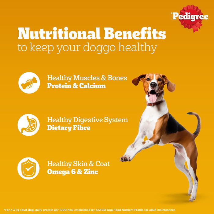 Pedigree Roasted Lamb Flavour Chunks in Gravy Adult Wet Dog Food 130g