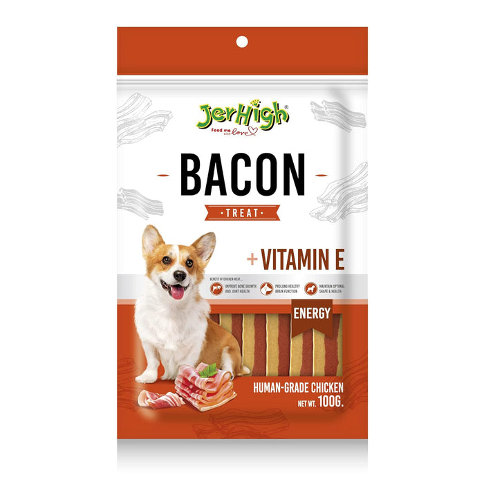 JerHigh Dog Treats - Bacon 70g - Pack of 5