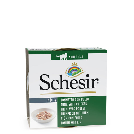 Schesir Tuna With Chicken Fillets Adult Cat Wet Food - 85 gm(Pack Of 14)