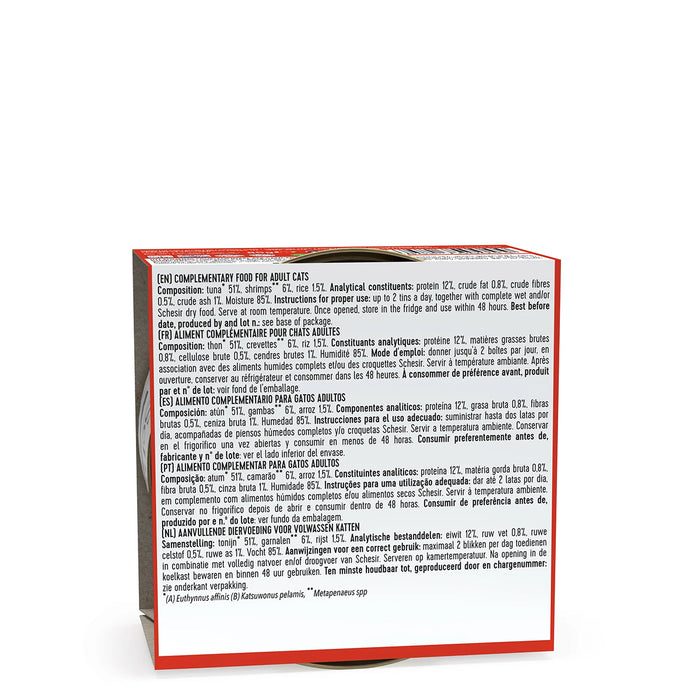 Schesir Tuna In Jelly With Shrimp Canned Cat Wet Food - 85 gm(Pack Of 14)