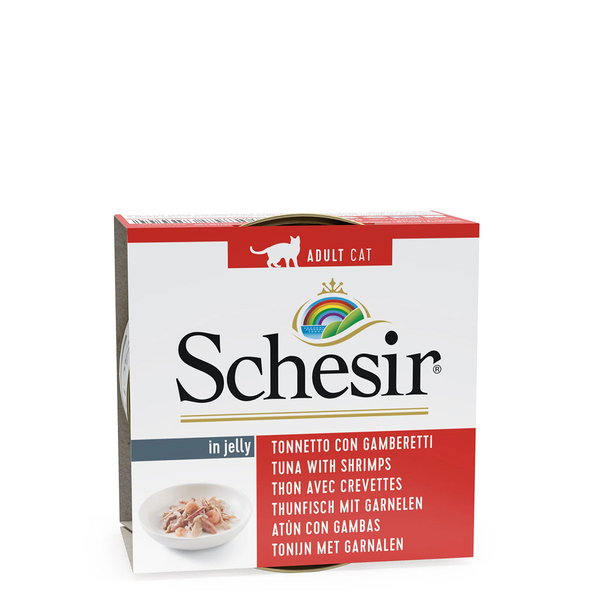Schesir Tuna In Jelly With Shrimp Canned Cat Wet Food - 85 gm(Pack Of 14)