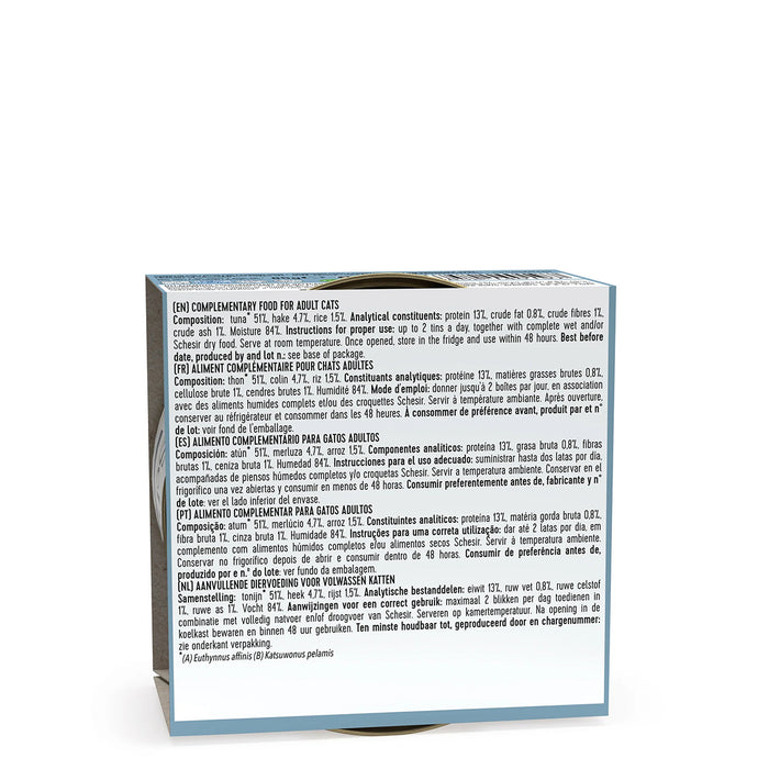 Schesir Tuna Whole Meat With Hake In Jelly Canned Cat Wet Food - 85 gm(Pack Of 14)