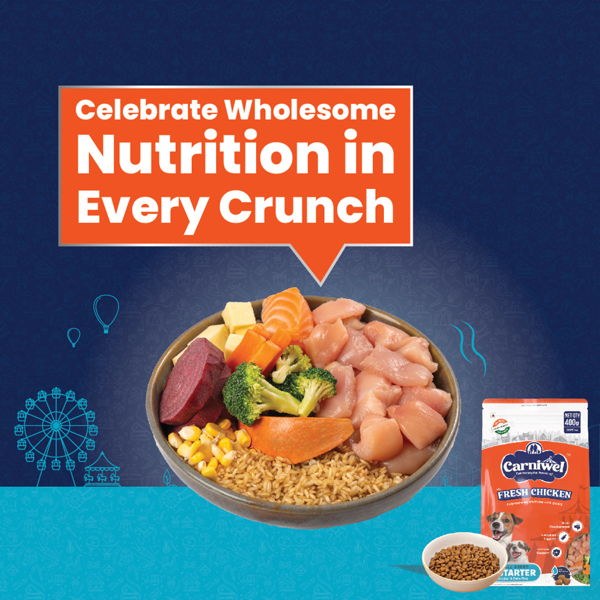 Carniwel Fresh Chicken Dry Dog Food for Small Breed, Starter