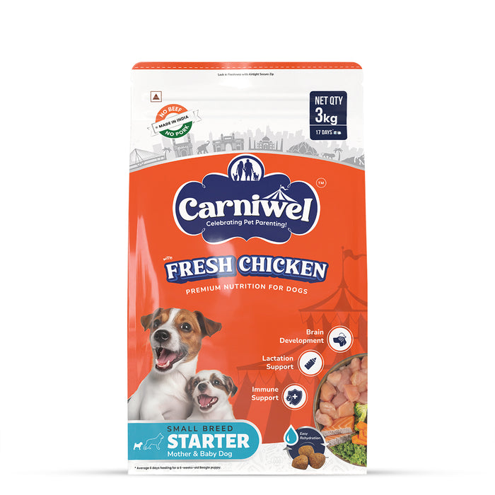 Carniwel Fresh Chicken Dry Dog Food for Small Breed, Starter