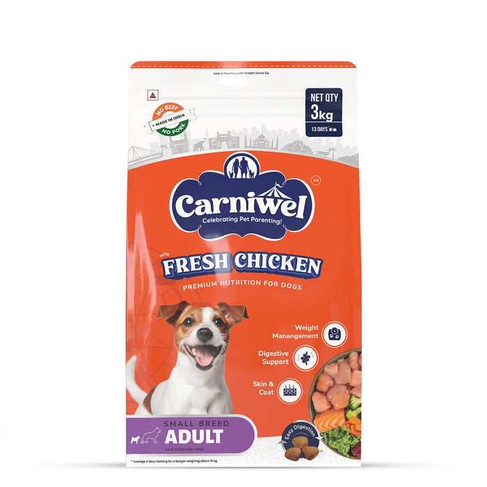 Carniwel Fresh Chicken Dry Dog Food for Small Breed, Adult