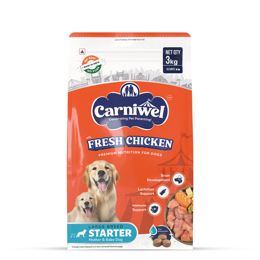 Carniwel Fresh Chicken Dry Dog Food for Large Breed, Starter
