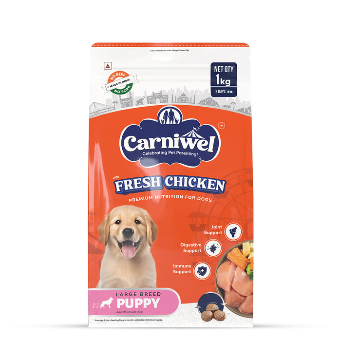 Carniwel Fresh Chicken Dry Dog Food for Large Breed, Puppy