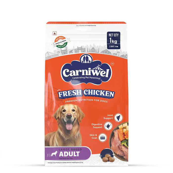 Carniwel Fresh Chicken Dry Dog Food for Large Breed, Adult