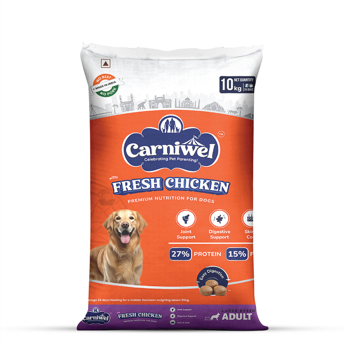 Carniwel Fresh Chicken Dry Dog Food for Large Breed, Adult