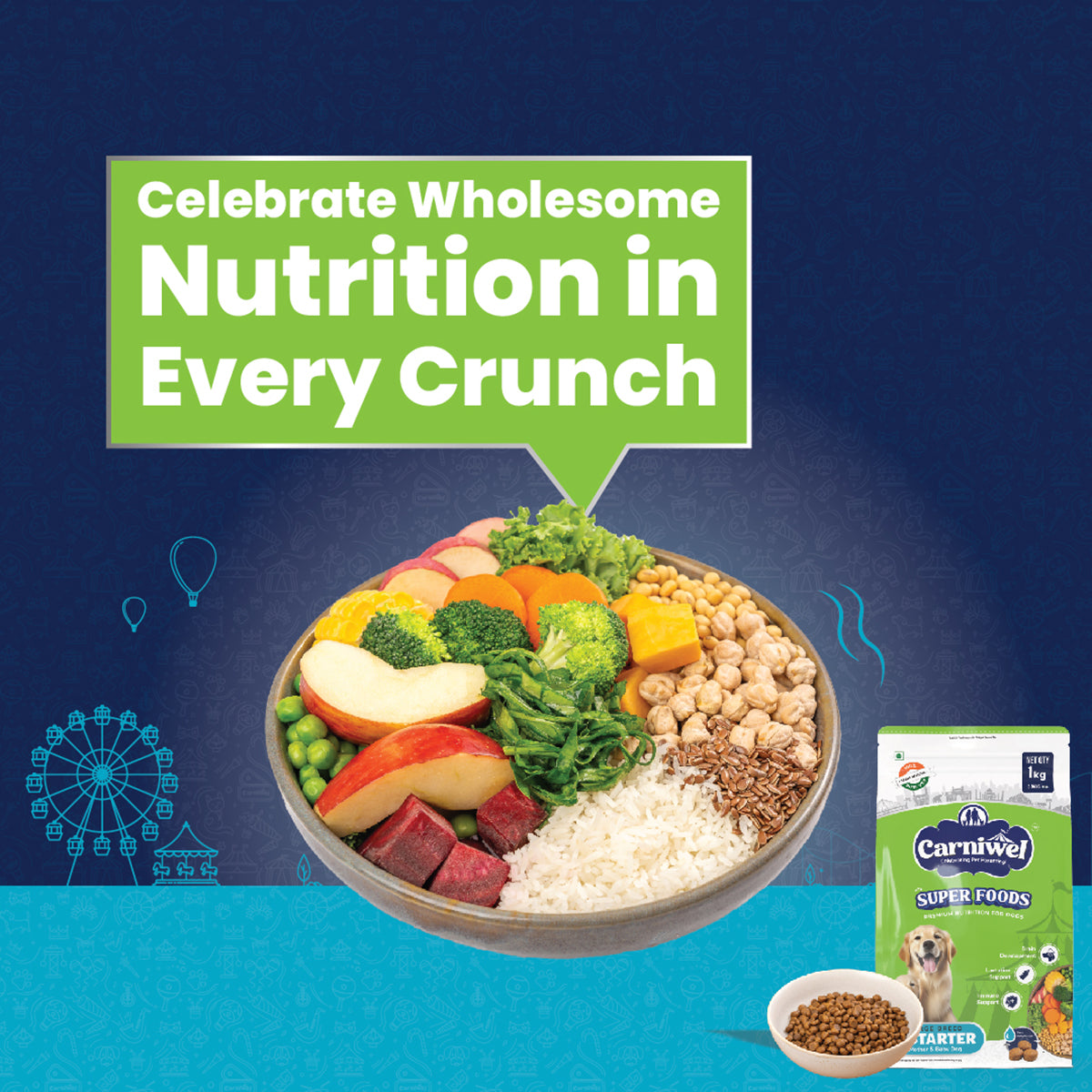 Carniwel Veg with Superfoods Dry Dog Food for Large Breed, Starter