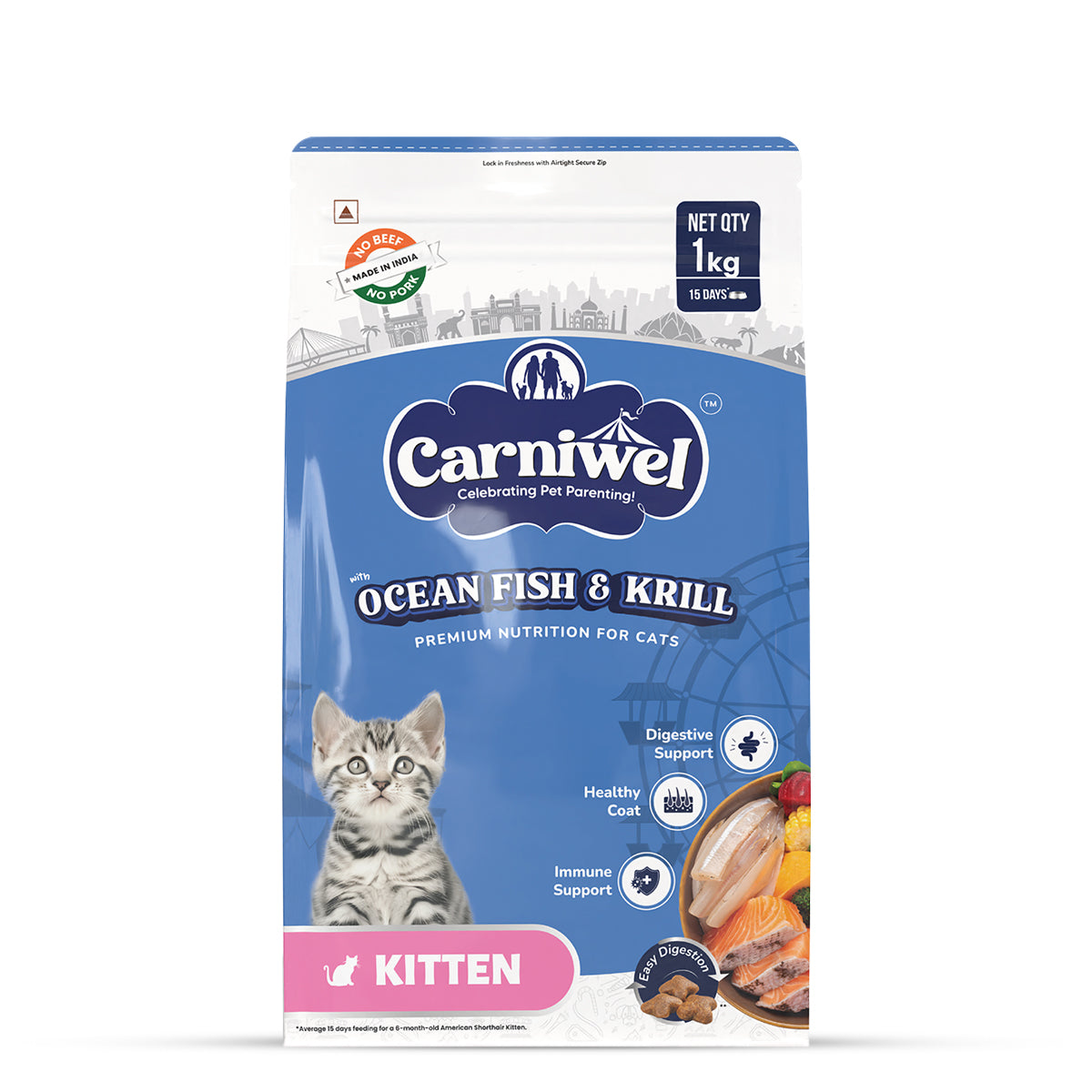 Carniwel Ocean Fish & Krill Dry Cat Food, Kitten