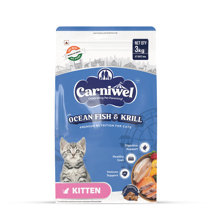 Carniwel Ocean Fish & Krill Dry Cat Food, Kitten