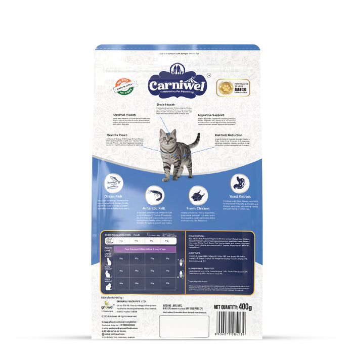 Carniwel Ocean Fish & Krill Dry Cat Food, Adult
